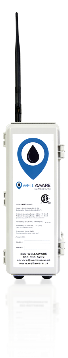 wellaware connect industrial sensor transmitter 4g lte modem wireless bluetooth gateway class i div ii ip65 weatherproof