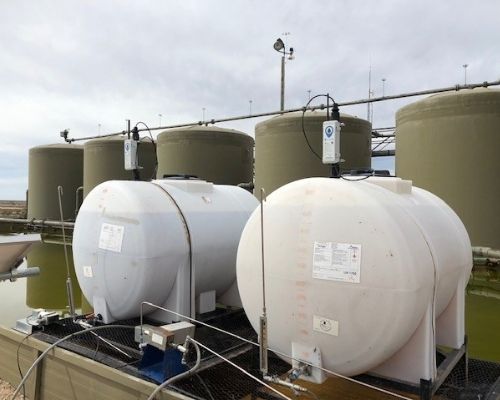 production chemicals monitoring system on chemical tanks
